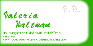 valeria waltman business card